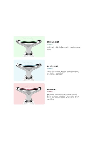 Bloomnest Ems Microcurrent Led Foton Terapi Yüz Masaj Cihazı Beyaz Beyaz