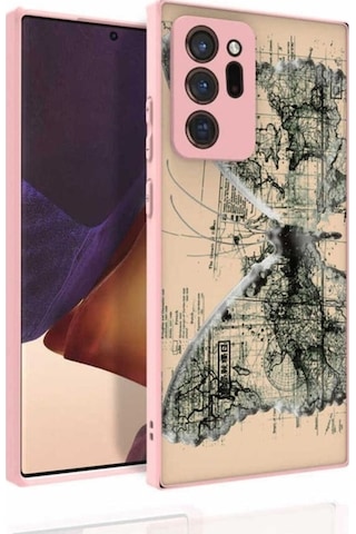 Galaxy Note 20 Ultra Kılıf Desenli Kamera Korumalı Parlak Zore Nora Kapak NO4