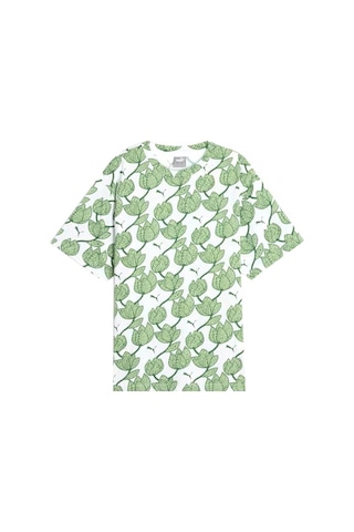 Puma Ess+ Blossom Aop Tee Yeşil Kadın Kısa Kol T-shirt 000000000101909265