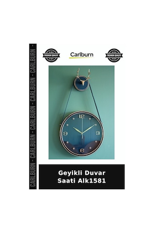 Özel Üretim Dekoratif Salon Ahşap Ev Hediyesi Geyikli Duvar Saati Alk1581 Çok Renkli