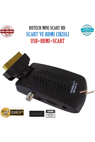 Botech Mini Scart Full Hd Usb Uydu Scart Girişi Hdmi Girişi