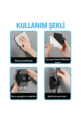 Buffer Pratik Güçlü Yapışkanlı Askılı Duş Başlık Tutucu