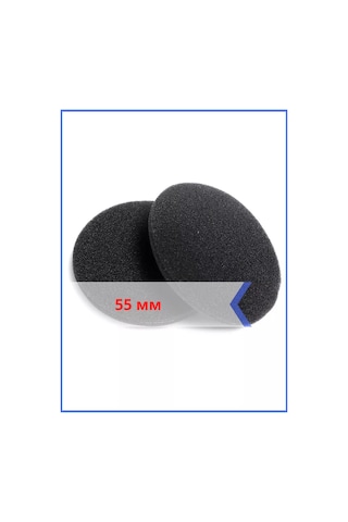Discount Store Kulaklık Süngerik Kulak Yastıkları, 55 Mm, 1 Çift 2 Parça 235591897 Siyah
