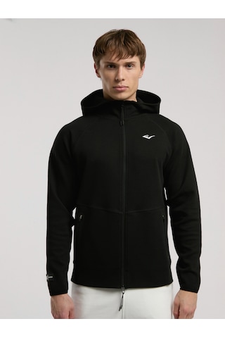 Everlast Champions Collection Siyah Erkek Yüksek Yaka Full Zip Kapüşonlu Sweatshirt Siyah