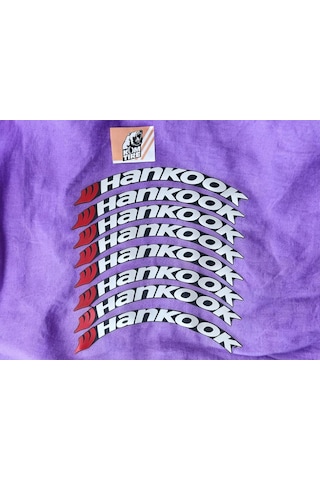Hankook Motorsiklet Ve Otomobil Araç Lastik Yazısı 2.5 Cm 8 Adet Yapıştırıcı Arma Sticker