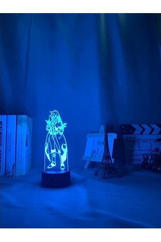 Goldenqian Anime Gurren Lagann Simon Led Gece Lambası Yatak Odası Dekoru Için Gece Lambası Tengen Toppa Gurren Lagann Hediye Akrilik Neon 3d Lamba Sw7am9 Siyah