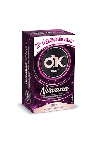 Okey Nirvana Prezervatif +  Okey Rötar Prezervatif 2 x 20'li