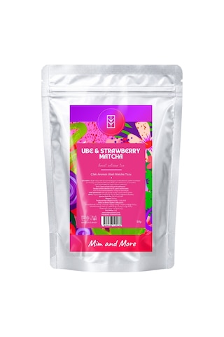 Ube Strawberry Matcha - Çilekli Superfood Ube Matcha Tozu 50 G