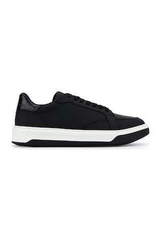 Tamer Tanca Erkek Hakiki Deri Siyah Sneakers & Spor Ayakkabı 1212 3522 Erk Ayk Y26 Sıyah Mat
