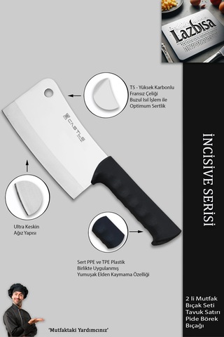 İncisive Serisi Mutfak Bıçak Seti Pizza Börek Kıyma Bıçağı Mft452