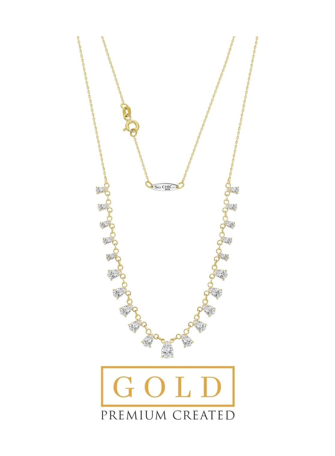 Damla Kesim 14 Ayar Sarı Altın Gerdanlık