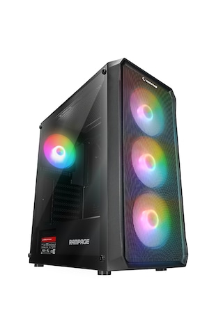 Rampage Compact 4x120mm Rgb Fan 750w Power Oyuncu Bilgisayar Kasası