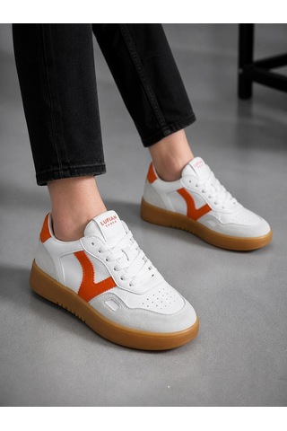 Lufian 121230058 Elsa Deri Unisex Sneaker Ayakkabı Turuncu
