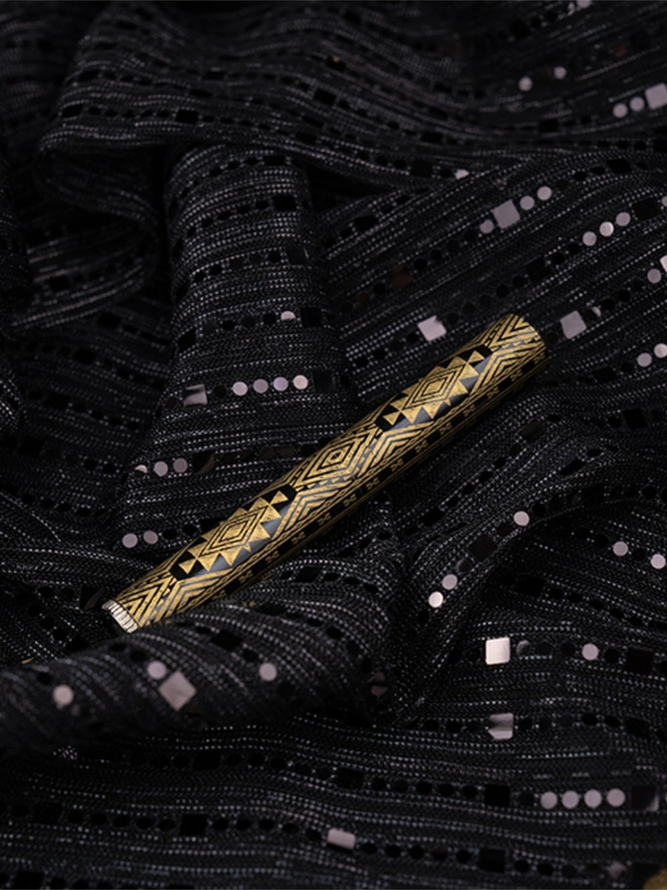 Caka Lighter Alabama Desen Çakmak Siyah - Altın