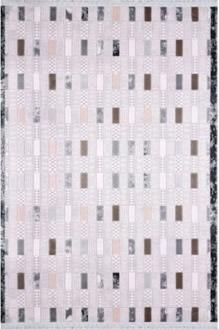 Çam Halı Crea Plus Stone Roxanne 17192 Krem Gri Modern Desenli Makine Halısı
