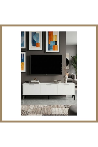 Kahveci.store Royal Tv Sehpası Suntalam Beyaz 160x35 22