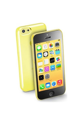 Cellular Line Apple Uyumlu iPhone 5c İle Boost Şeffaf Sert Kılıf Sarı Boostıph5cy Out