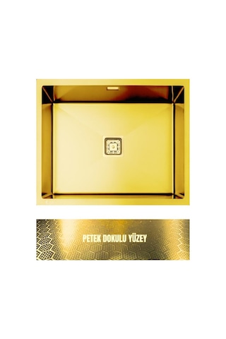 Gl General Neo 50 Gold Petek Dokulu Paslanmaz Çelik Eviye