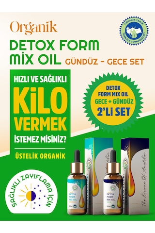 Mix Oil Gece-gündüz Diyet &  Yağı 100 Ml Organik Sertifikalı Soğuk Pres Bitkisel Karışım Katkısız Doğal 100 ML