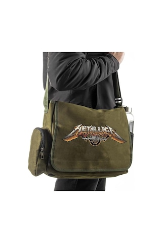 Metallica Asia Tour Baskılı Postacı Çantası