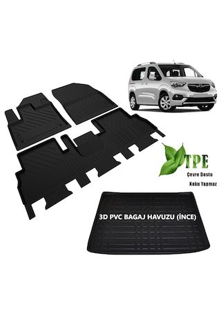 Opel Combo Paspas Bagaj Havuzu Set 2019 2020 2021 2022 2023