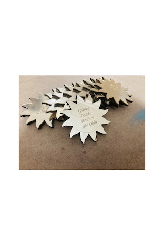 25 Adet Pleksi Güneş Magnet Güneş Desenli Bebek Doğum Mevlüt Hatırası Magnet