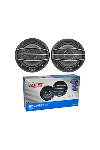 Carub Hoparlör Kapaklı 16cm 6" 400w 3 Yollu 2li Set 1 Adet