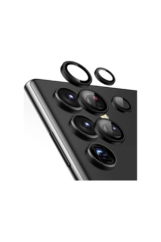 Samsung Uyumlu S 24 Ultra Kamera Koruma Lensi Siyah