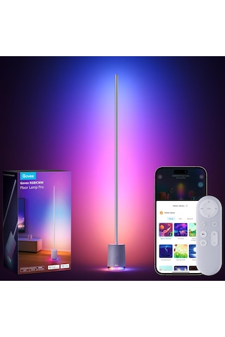 Govee Lyra PRO RGBICWW Köşe Lambası H6079382 BT Hoparlörlü 2100 Lümen Alexa Google Asst. Destekli Gri