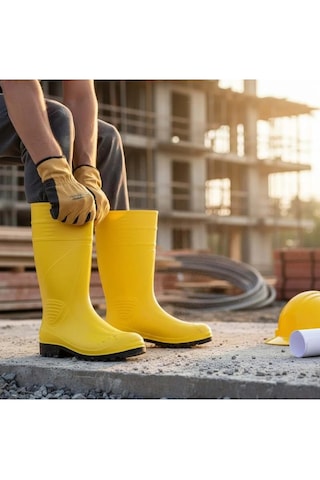 Exaisg Pvc Uzun Çizme 41 Numara Sarı