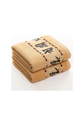 Xiyyadms Yetişkin Bambu Lifli Kalın Jacquard Havlu - 70x140cm, Yüksek Emici, Konforlu, Saç/spa Kullanıma Uygun Kahve Rengi Kahve