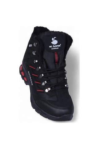 Mc Jamper 2126 Syh-krmz Erkek Kürklü Kışlık Bot Siyah