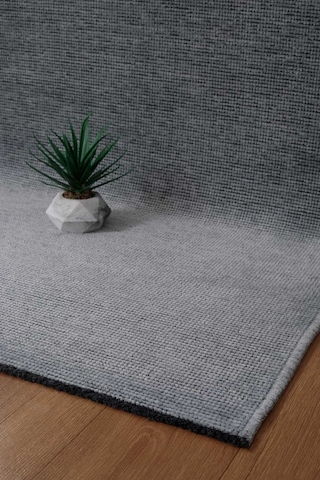 Premium Kalite Kaymaz Tabanlı Vera Doğal Yıkanabilir Kilim Oturma Odası Balkon Bahçe Mutfak Siyah Gri