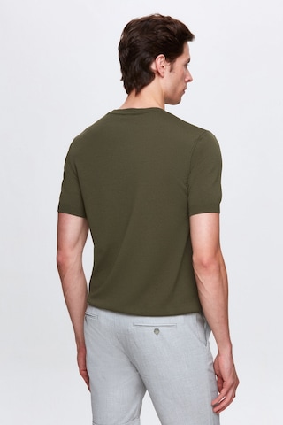 Twn Slim Fit Haki Düz Örgü T-shirt 5ef060638904m H01