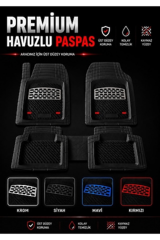 Audi A3 2013-2018 Universal Havuzlu Paspas Takımı Premium Premium A+