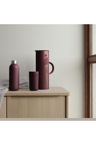 Stelton Em77 Termos 1l, Çift Duvarlı Paslanmaz Çelik Ve Cam, Erik Magnussen Tasarımı, Danimarka Üretimi Kuş Suluk & Yemlikleri Çok Renkli