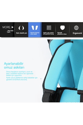 Eternal Luck Basit Taşınabilir Araba Çocuk Koltuğu Kırmızı