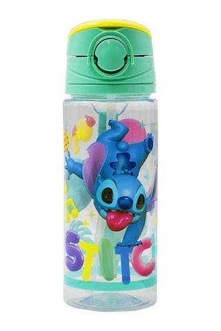 Stitch Matara 500 Ml - Çocuk Suluk, Matara, Pipetli Suluk, Askılı Suluk Stitch Matara