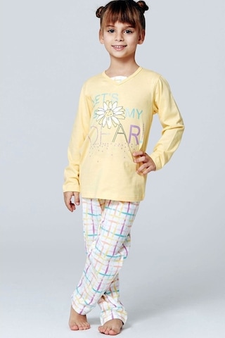 Roly Poly Kız Çocuk V Yaka Pijama Takım (2853) (1-4 Yaş)
