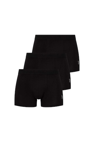 U.S. Polo Assn. Erkek Siyah 3 Lü Boxer