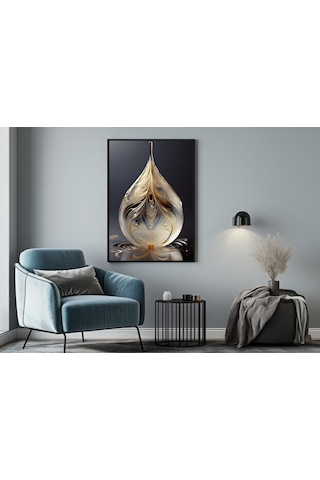 Tablo Ahşap Çerçeveli Tablo Çerçeveli Poster Su Damlası, Soyut Tablo