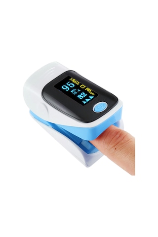 Sones Ab-80 Hassas Parmak Nabız Oksimetresi Kan Oksijen Monitörü Mavi