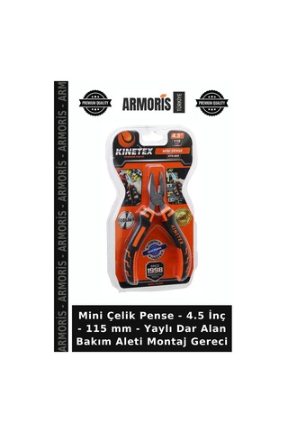 Mini Çelik Pense - 4.5 İnç - 115 Mm - Yaylı Dar Alan Bakım Aleti Montaj Gereci