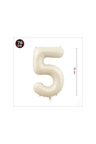 5 Yaş Rakam Krem Folyo Balon 76 CM