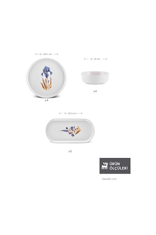 Karaca Revive 10 Parça 4 Kişilik Kahvaltı Seti Beyaz