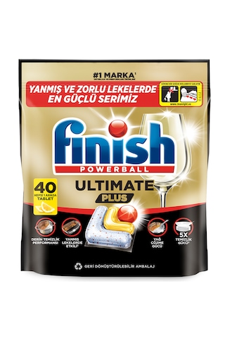 Finish Ultimate Plus Bulaşık Makinesi Deterjanı Kapsül Tablet Limon 40 Adet