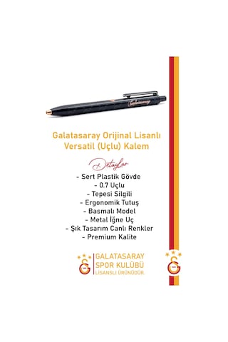 Galatasaray Orijinal Premium Versatil Uçlu Kalem 0.7 Ahşap Kutulu 001