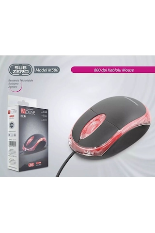 Subzero MS80 USB Kablolu Optik Mouse