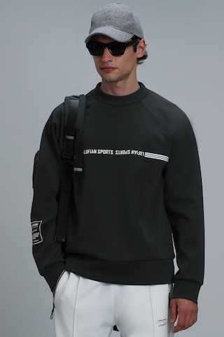 Lufian Erkek Sweat 112030119 Koyu Yeşil