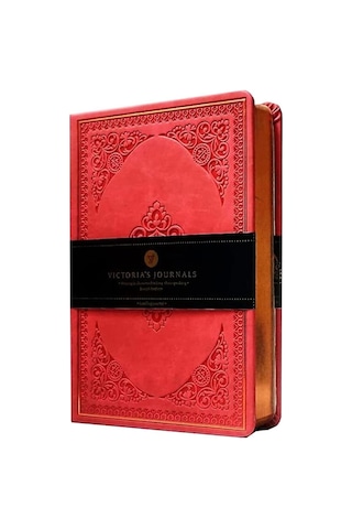 Victoria's Journals Vintage 5x7 Cm. Mat Kırmızı Defter 1187